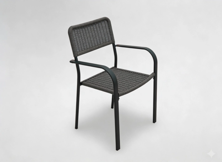 Brązowy fotel ogrodowy 60 × 55 × 82 cm