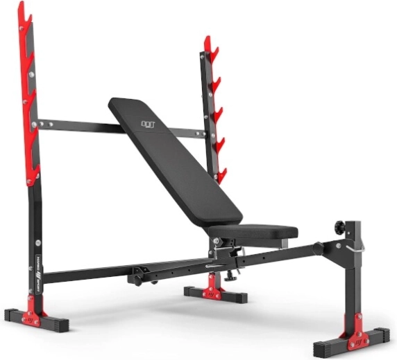 Regulowana ławka treningowa ze stojakiem na sztangę MARBO MH-L107 2.0