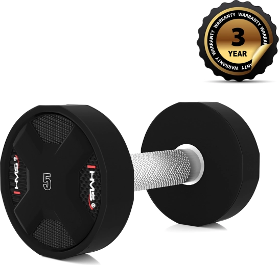 Poliuretanowy hantel jednoręczny HMS HPC 5 kg