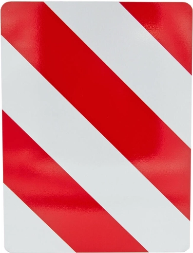 Refleksyjna tablica ostrzegawcza 30 × 40 cm lewa aluminiowa