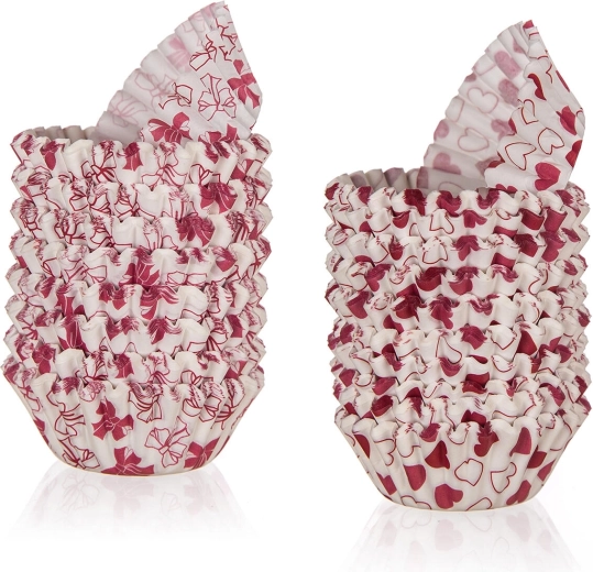 Papierowe papilotki cukiernicze LOVE 5,5 × 1,7 cm, 200 szt.