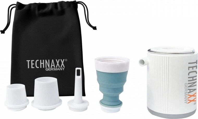 Technaxx mini akumulatorowa pompka powietrza z lampką LED