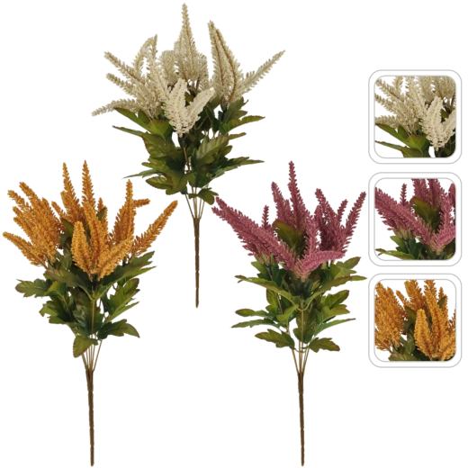 Sztuczny pęk wrzosu 44 cm – mix kolorów