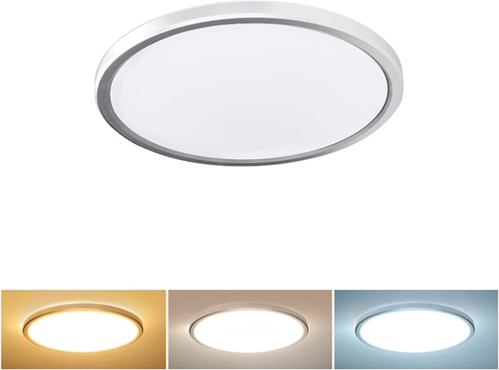 Solight LED sufitowa i ścienna oprawa oświetleniowa Acate IP54 18 W 1620 lm 22 cm srebrna