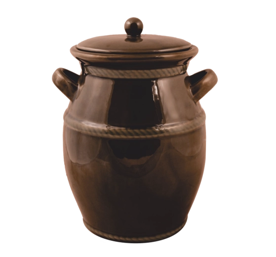 Ceramiczne naczynie fermentacyjne 4 l brązowe