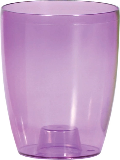 Doniczka do orchidei Coubi Orchid 13 cm transparentna fioletowa