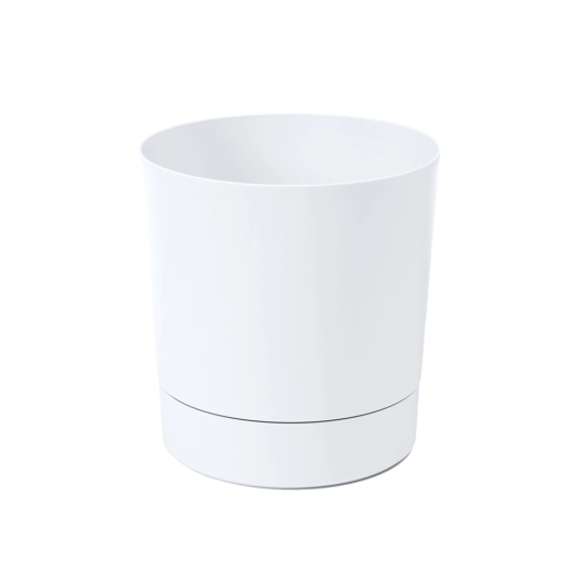 Doniczka z podstawką Aura 20 cm biała