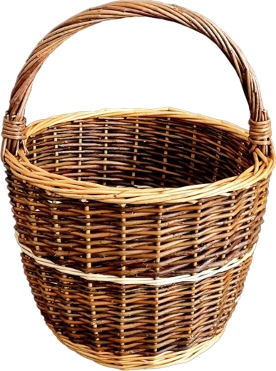 Kosz z nieokorowanej wikliny, średnica 30 cm