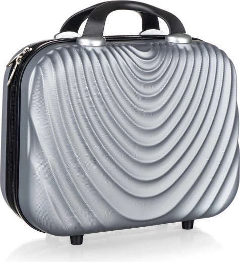 Podróżna kosmetyczka z ABS, 15 l, szara