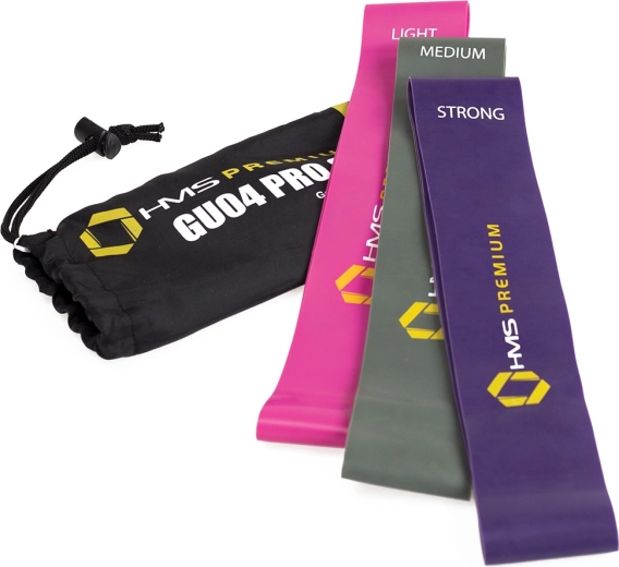 Zestaw gum oporowych HMS Premium GU04 PRO – 3 poziomy oporu