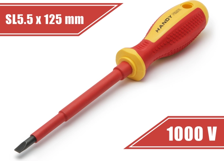 Izolowany płaski śrubokręt 5,5 × 125 mm do 1000 V