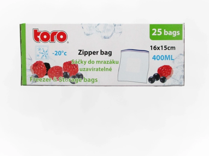 Woreczki do mrożenia TORO 400 ml, 25 szt.