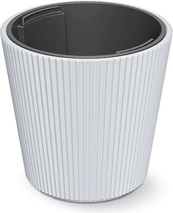 Doniczka z wkładem MILLY 23,8 cm biała