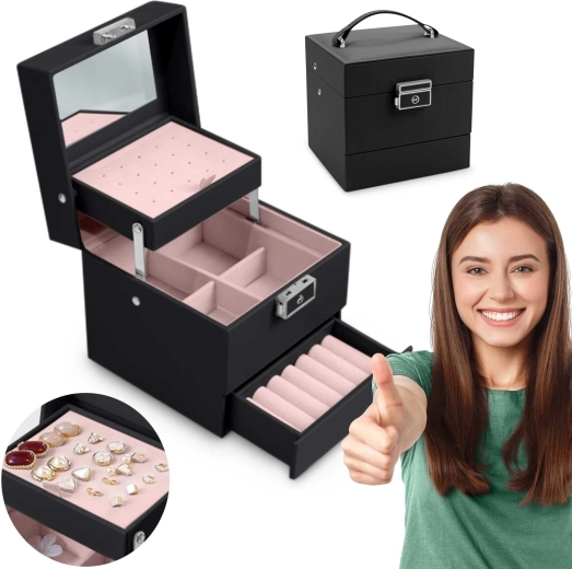 Szkatułka na biżuterię Massido czarna