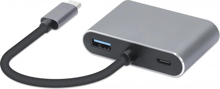 Wielofunkcyjny hub USB-C 4w1 z HDMI 4K i VGA
