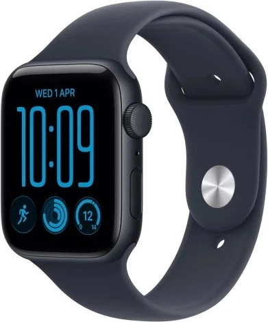 Apple Watch SE 3 GPS 44 mm aluminiowy Midnight z granatowym sportowym paskiem S/M