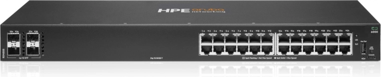 Aruba Networking CX 6000 – 24‑portowy gigabitowy przełącznik z 4 uplinkami SFP 1G