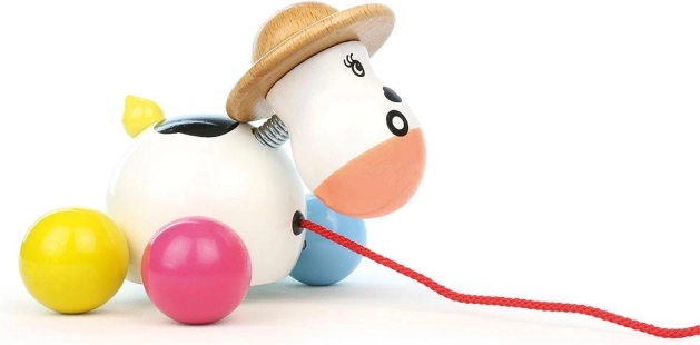 Drewniana zabawka do ciągnięcia cielątko VILAC Rosy