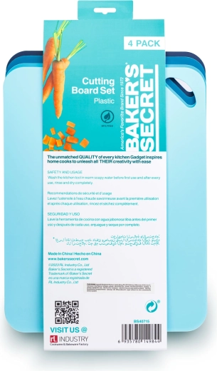 Baker's Secret zestaw 4 desek do krojenia 38 × 29 cm