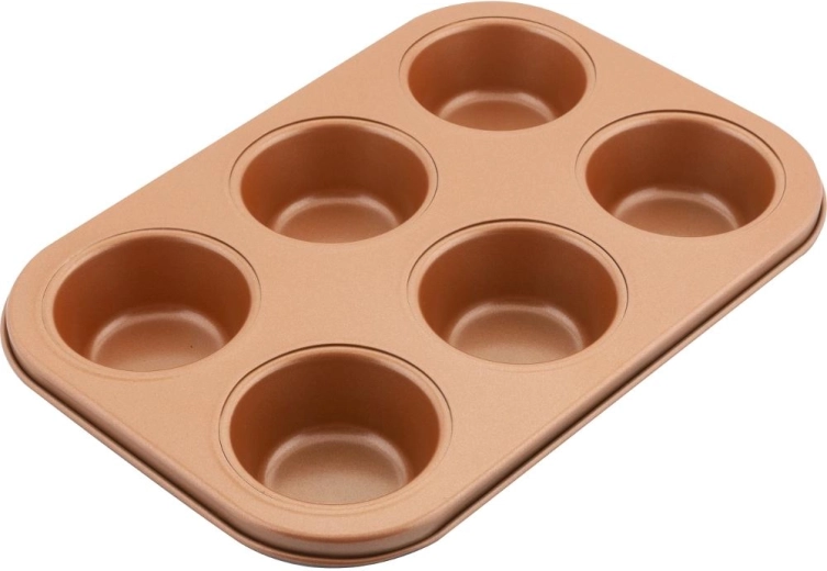 Lamart miedziana forma na 6 muffinów