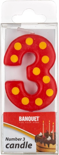 Urodzinowa świeczka w kształcie cyfry 3 My Party