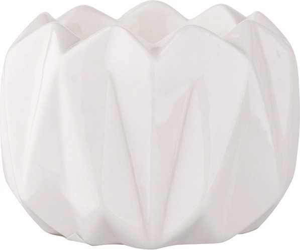 Biały porcelanowy świecznik 7 × 7 × 5 cm