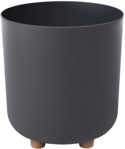 Donica Sofia 24 cm z recyklingowanego plastiku – czarny mat