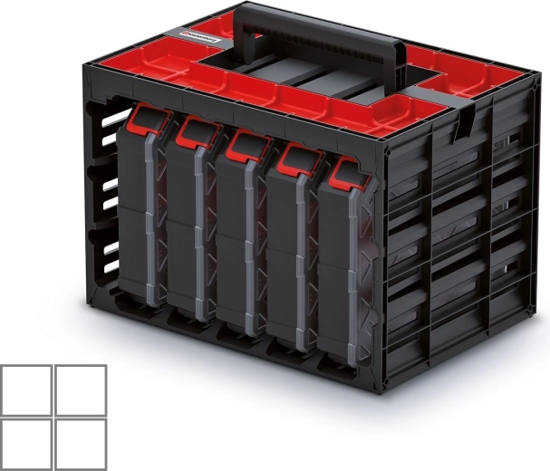 Szafka z 5 organizerami TAGER CASE na narzędzia i podzespoły