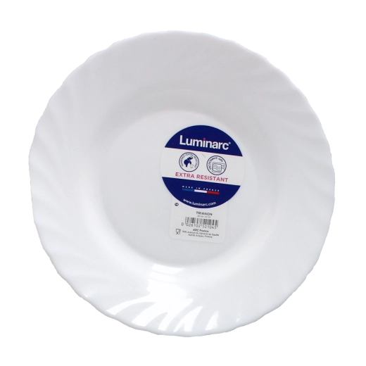 Płaski talerz 24,5 cm TRIANON z hartowanego szkła