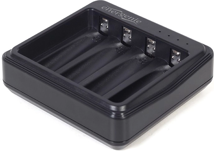 USB ładowarka do akumulatorów AA/AAA, czarna