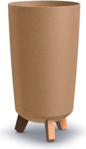 Doniczka na nóżkach Gracia Tubus Slim Eco Wood 19,5 cm naturo