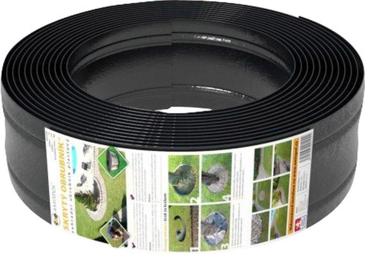 Plastowa krawędź trawnika 12,5 cm × 6 m do rabat i ścieżek
