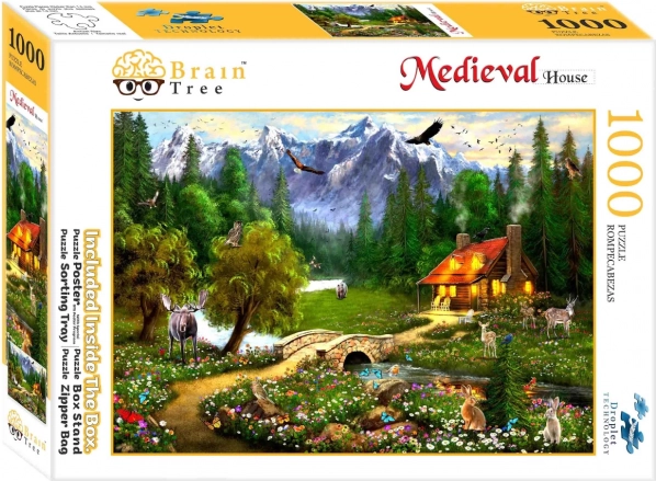 Puzzle Brain Tree - Drewniana Chata 1000 części