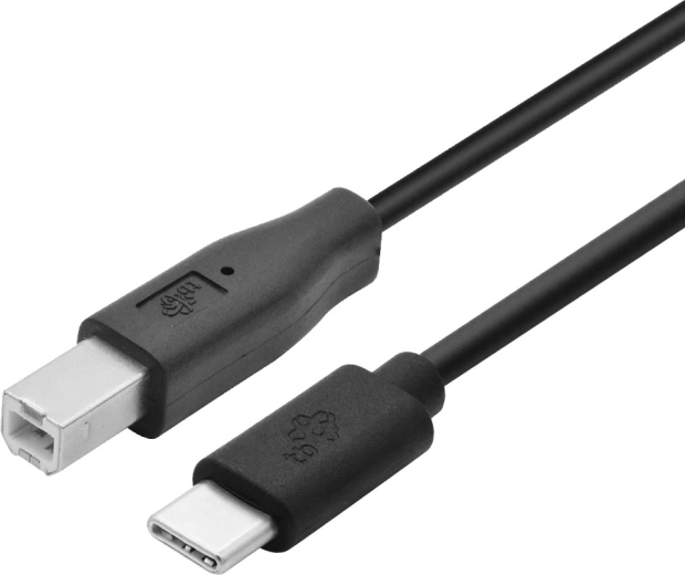kabel drukarkowy USB‑C do USB‑B 1,8 m czarny