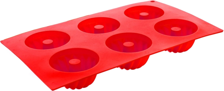Silikonowa forma do mini babeczek CULINARIA, 6 szt., czerwona