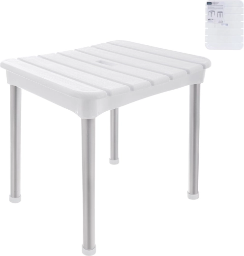 Taboret Eucalyptus z plastiku i aluminium