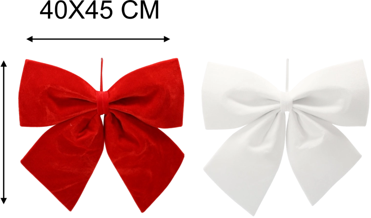 Świąteczna kokarda XXL 40 × 45 cm – czerwona lub biała
