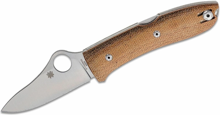 Nóż składany Spyderco SpyOpera, brązowa Micarta, satynowane ostrze M390 7,4 cm