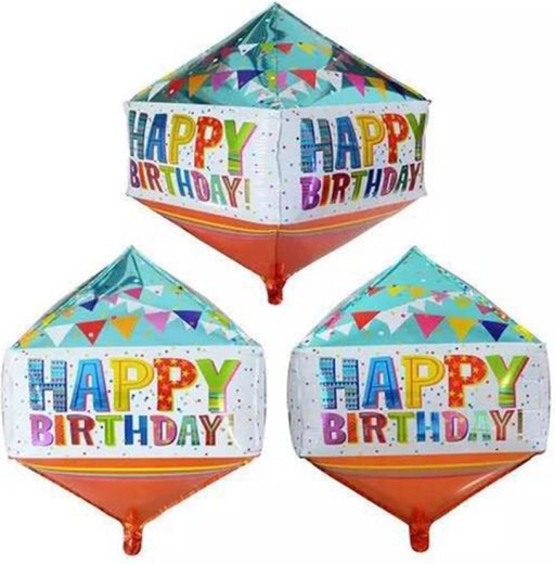 Foliowy balon Happy Birthday diament 40 × 74 cm