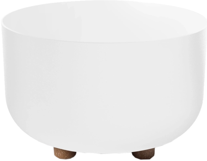 Miska na kwiaty SOFIA 27 cm biała matowa z nóżkami