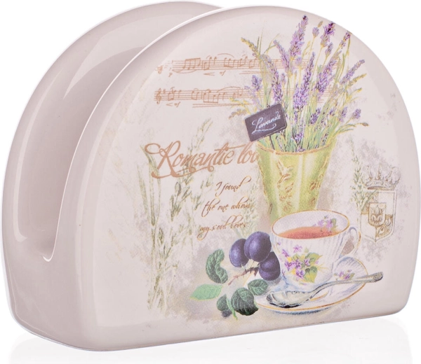 Ceramiczny stojak na serwetki Lavender 10 × 8 cm