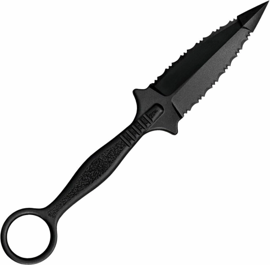 Taktyczny sztylet Cold Steel FGX Ring Dagger, 8,9 cm, cały czarny, Griv-Ex