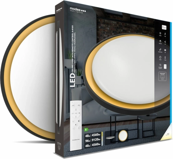 Sufitowa lampa LED Modee Smart Lighting A‑H101, ściemniana, 3CCT, Ø540 mm, zdalne sterowanie