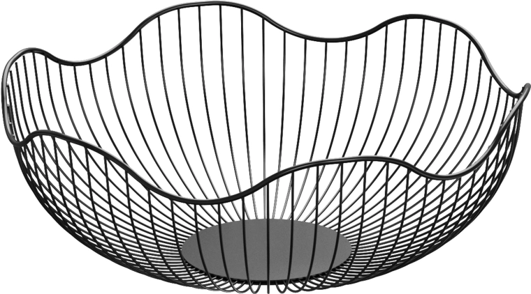 Misa na owoce z czarnego drutu 28 × 10,6 cm