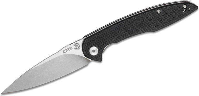 Nóż składany CJRB Centros D2, stonewash, czarne G10