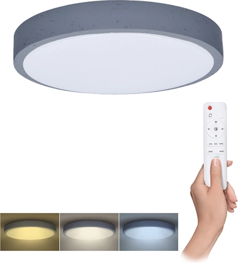 Solight LED plafon/kinkiet Grey z pilotem 48 W 38 cm, ściemnialny