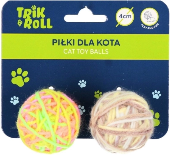 Zestaw piłeczek dla kota 2 szt. (6 cm)