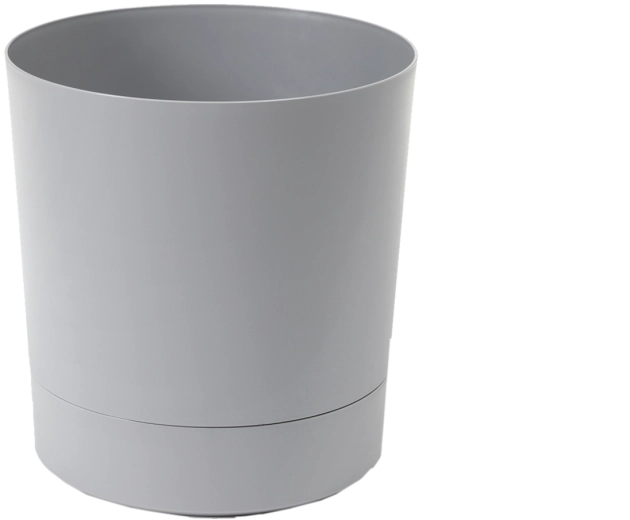 Doniczka z podstawką Aura 28 cm – szary mat