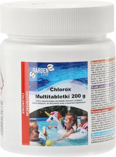 Chlorowe multitabelety do basenu CHLOROX 200 g, opakowanie 0,4 kg