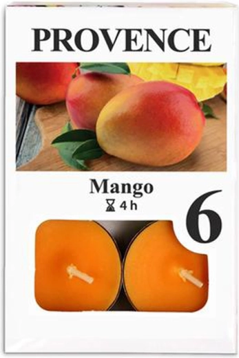 Świeczki tealight Mango, 6 szt.
